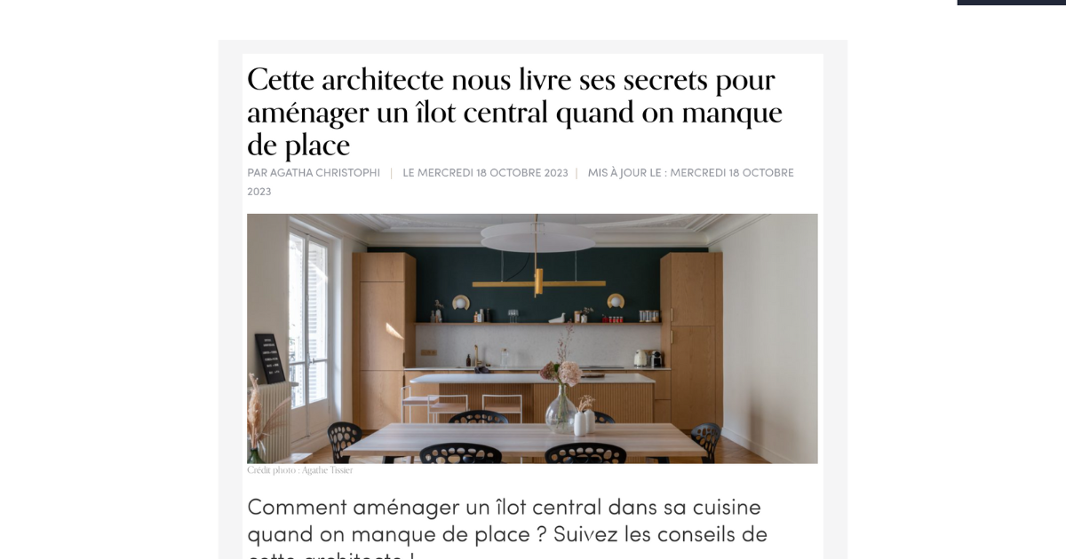 Le Journal de la Maison : Comment aménager un îlot central dans sa