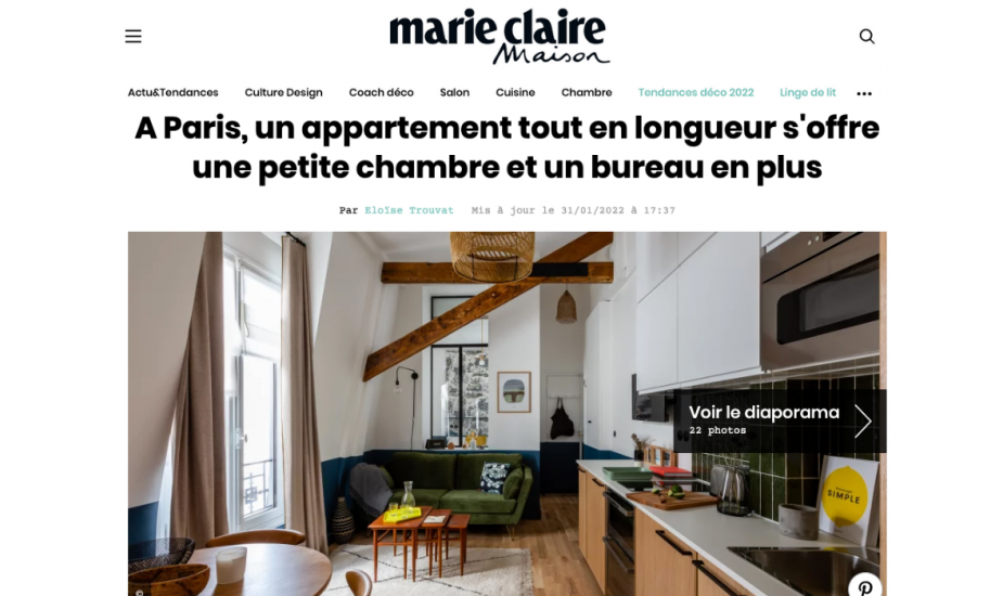 Marie Claire Maison Web : Projet Rollin