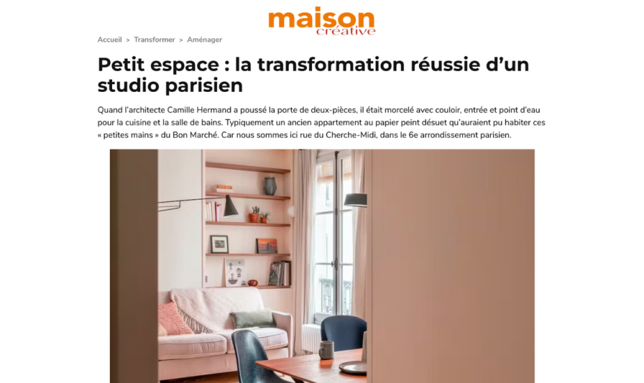 Maison Créative : Petit espace : la transformation réussie d’un studio parisien