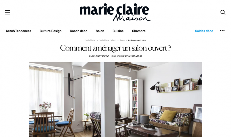 Marie Claire Maison : Comment aménager un salon ouvert ?