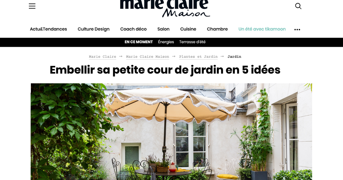 Marie Claire Maison : Embellir sa petite cour de jardin en 5 idées ...