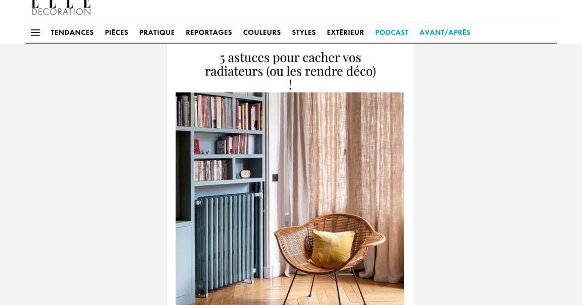 Elle Décoration : 5 astuces pour cacher vos radiateurs (ou les rendre ...