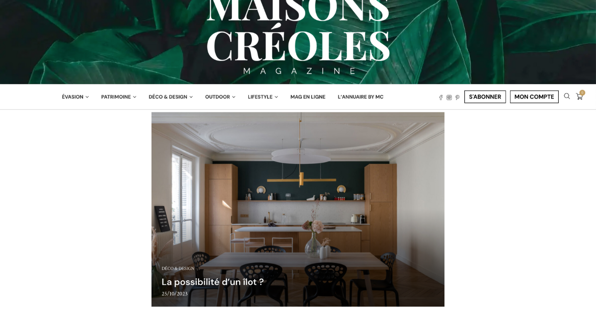 Maison Créoles : La possibilité d'un îlot ? | Architecte d'intérieur Paris
