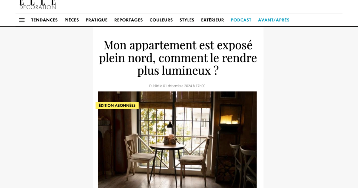 Elle décoration Mon appartement est exposé plein nord, comment le — free download