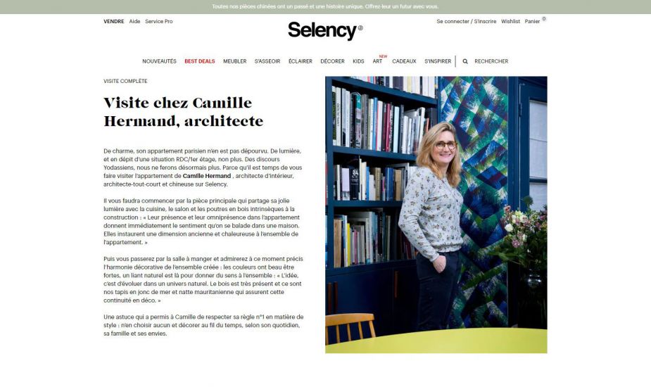 Selency : Visite chez Camille Hermand, architecte