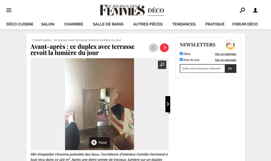 Le Journal des Femmes : Avant-après : Ce duplex avec terrasse revoit la lumière du jour